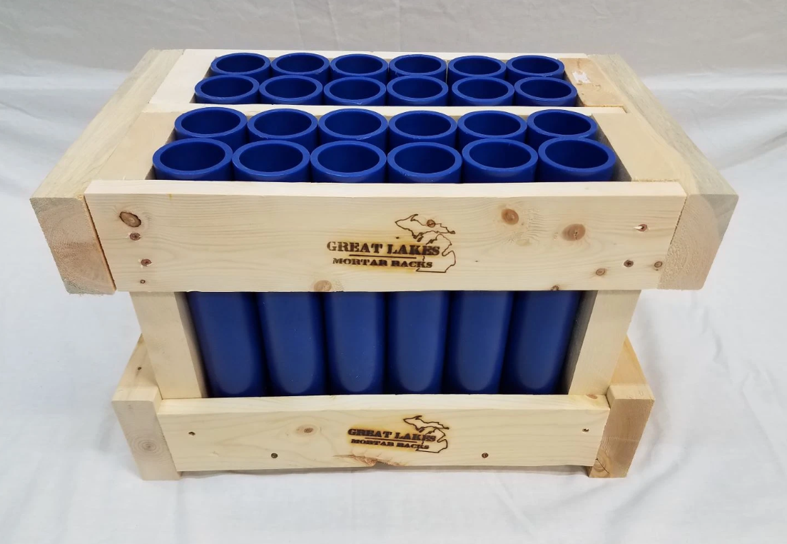 24 shot mortar rack